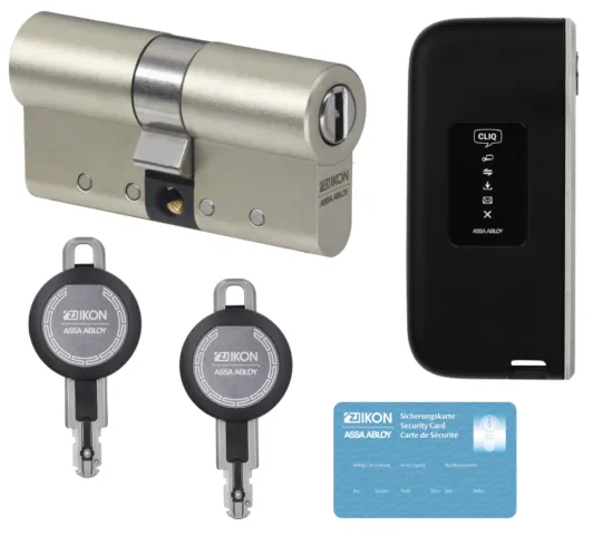 IKON CLIQ Go Starterset M1: Mobiles Programmiergerät und Doppelzylinder