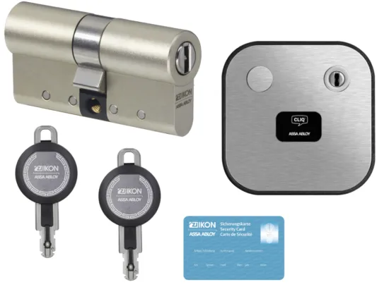 IKON CLIQ Go Starterset T1:   Tisch-Programmiergerät und Doppelzylinder