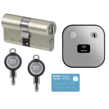 CLIQ Go Starterset T1:   Tisch-Programmiergerät und Doppelzylinder (55/55)